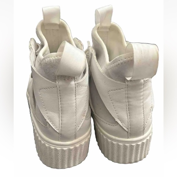 H&M Woman’s White High Top Sneakers Size 8 - Picture 6 of 8